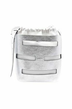 Hogan Schoudertassen Pelisse Leather Bucket Bag Gray