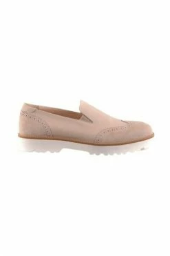 Hogan Loafers Mocassini Slip On Brogue Beige
