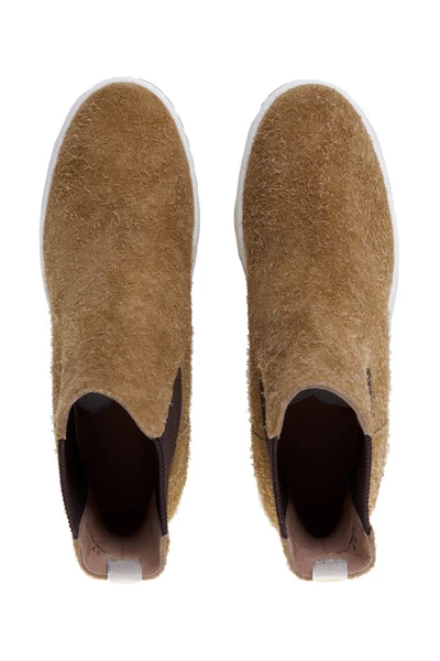 Hogan Schoenen Suède Enkellaarsje Met Hak 65 Mm Orange