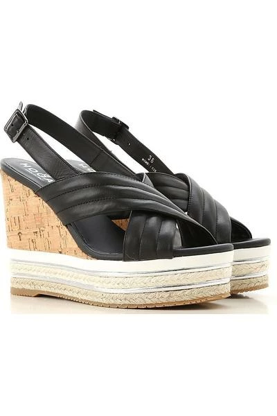 Hogan Sleehakken HXW4420BM30IWE Met Wedge Black