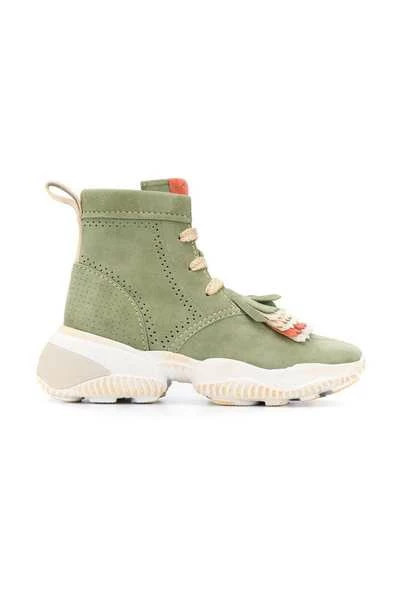 Hogan Enkellaarsjes LACE-UP Shoes Green - Afbeelding 2