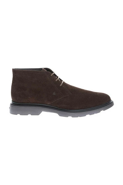 Hogan Instappers & Slip Ons Derby-box In Leather Crust With Laces Brown - Afbeelding 3