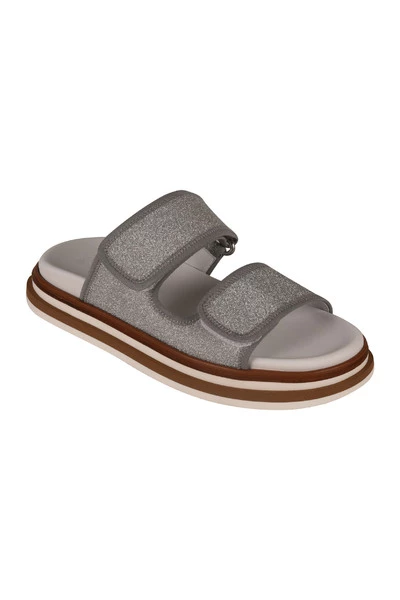 Hogan Sandalen Metallic-effect Flat Sandals Gray - Afbeelding 3
