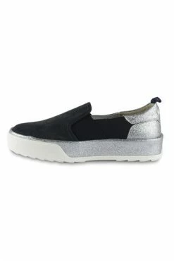 Hogan Slip-on Sneakers In Suede With Elastic Bands And Glitter Blue
