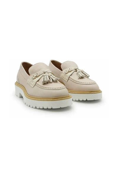 Hogan Loafers Flat Shoes Beige - Afbeelding 3