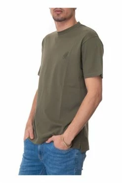 Hogan Shirts Short-sleeved Round-necked T-shirt Green