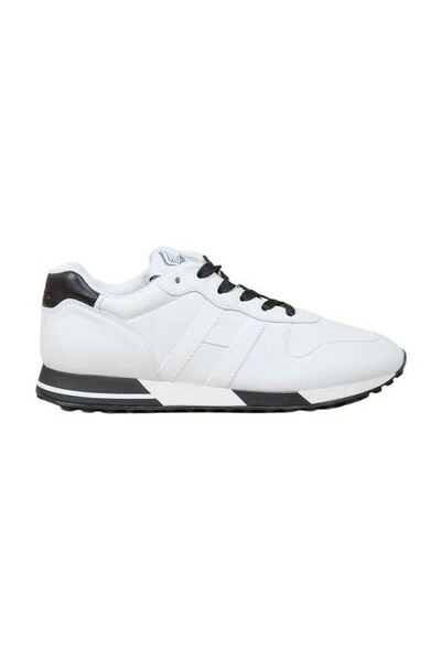 Hogan H383 Nappa Sneakers With Contrasting Heel Counter White - Afbeelding 2