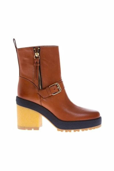 Hogan Enkellaarsjes Crepe Sole And Heel Ankle Boot Brown
