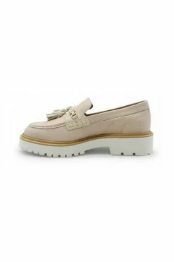 Hogan Loafers Flat Shoes Beige