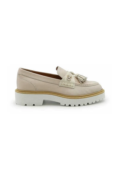 Hogan Loafers Flat Shoes Beige - Afbeelding 4