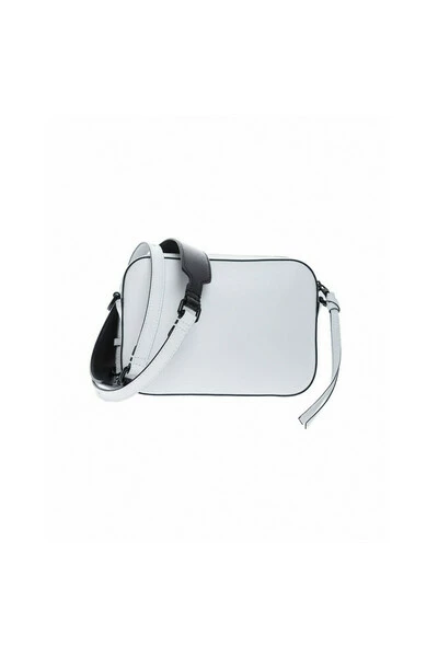 Hogan Schoudertassen Leather Bag With Large Ooutside Pocket With Flap White