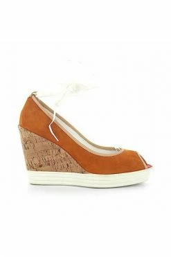 Hogan Sleehakken Wedges Orange