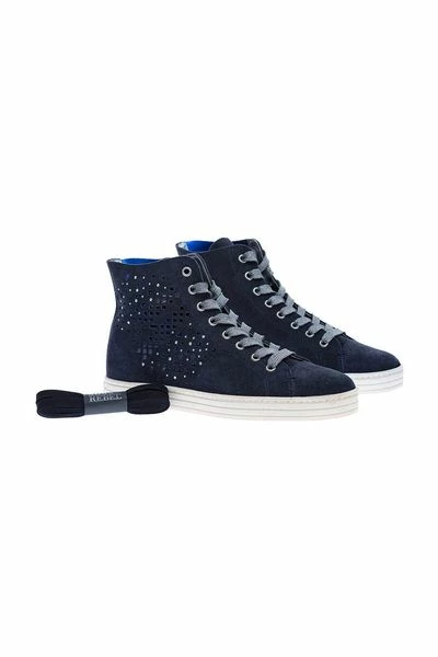 Hogan Sneakers Leather Crust Tennis Blue - Afbeelding 2