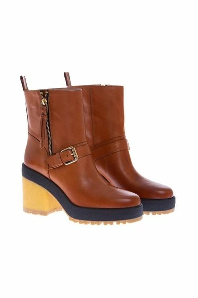 Hogan Enkellaarsjes Crepe Sole And Heel Ankle Boot Brown - Afbeelding 2