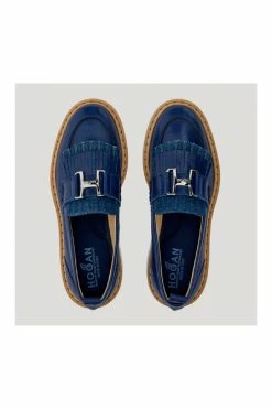 Hogan Loafers Flats Blue