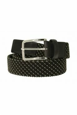 Hogan Riemen Elastic Belt In Fabric And Leather Brown