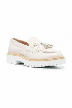 Hogan Veterschoenen Tassel-detail Low Heel Loafers White
