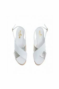 Hogan Sleehakken Wedges Sandals White