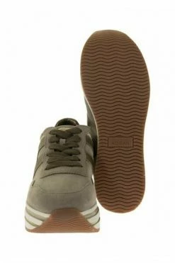 Hogan MIDI H483 Suede Leather Sneakers Brown