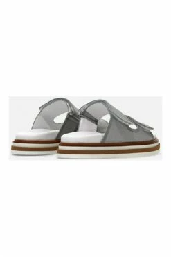 Hogan Slippers Flat Sandals Gray